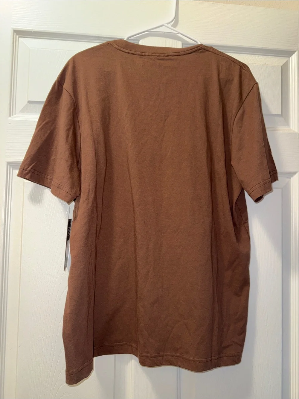 True Religion Brown Tee with Cream Graphic Buddha Logo